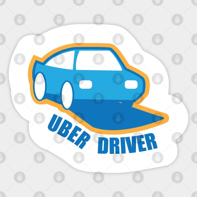 Uber Driving Sticker by TheBRCanvas
